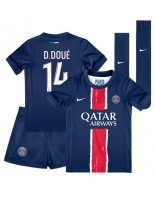 Otroške Nogometnih dresov Paris Saint-Germain Desire Doue #14 Domači 2024-25 Kratki rokavi (+ hlače)